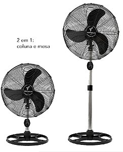 Ventilador de Coluna e Mesa VENTI50CP Preto | Ventisilva - Silencioso e Ajustável