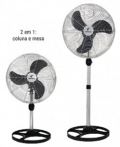 Ventilador de Coluna e Mesa VENTI50CC Preto Cromado