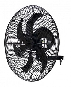 Ventilador de Parede 65 cm Preto com Grade Em Pintura Epóxi Preta