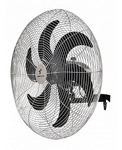 Ventilador de Parede 65 cm Preto com Grade Em Pintura Epóxi Cromada