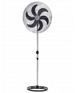 Ventilador de Coluna 65 cm Preto com Grade Em Pintura Epóxi Cromada