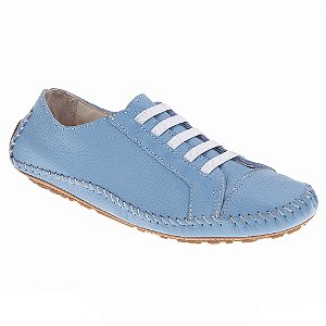 Mocassim Tenis Feminino Couro Natural Legítimo Sola Baixa Flexivel Confortável