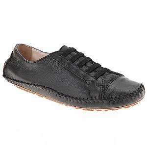 Mocassim Tenis Feminino Couro Natural Legítimo Sola Baixa Flexivel Confortável