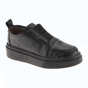 Tenis Feminino Couro Natural Confortável Elástico