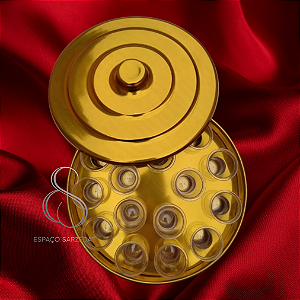 BANDEJA PQ DE SANTA-CEIA DOURADA