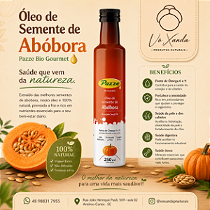 Óleo de Semente de Abóbora 250ml Pazze