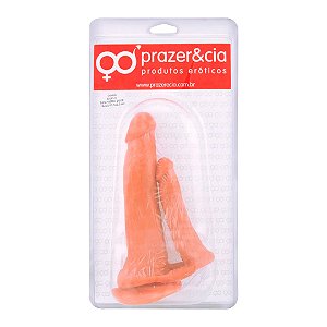 Pênis De Borracha Maciça Dupla 18 X 3,5cm Prazer E Cia