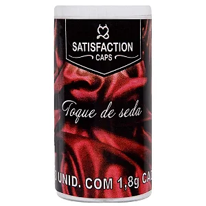 Toque de Seda Bolinha com Óleo Siliconado para Massagem Corporal 3 Unidades Satisfaction Caps
