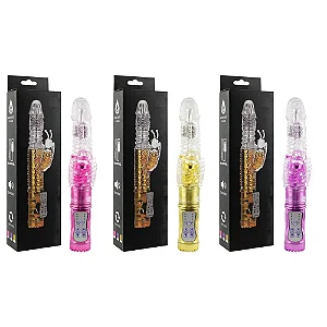 Vibrador Rotativo Vai E Vem Recarregável 36 Vibrações Vipmix