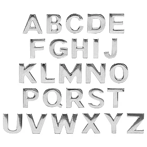 Letras Metalizada Prateada Personalizável Yaffa