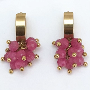 BRINCO PRECIOSO TURMALINA PINK DOURADO