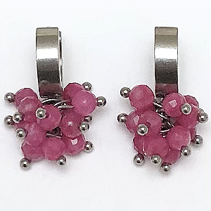 BRINCO PRECIOSO TURMALINA PINK PRATEADO