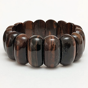 PULSEIRA ESPECIAL OLHO DE TIGRE VERMELHA LISA