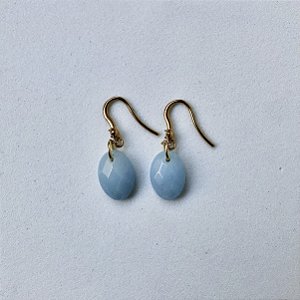 BRINCO GLORIA QUARTZO AZUL FACETADO ZIRCONIA
