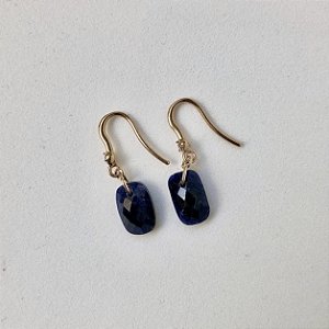 BRINCO GLORIA LAPIS LAZULI FACETADO ZIRCONIA