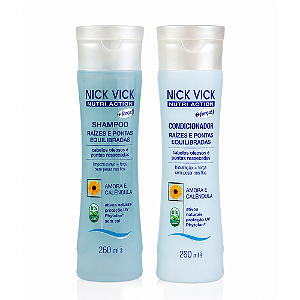 Kit Raízes e Pontas Equilibradas Nick Vick Nutri Action (Shampoo e Condicionador)