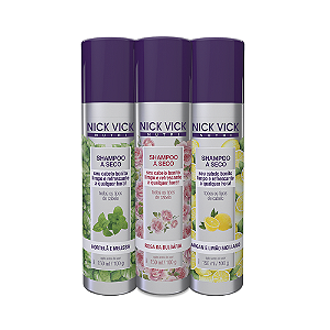 Kit Shampoo a Seco Nick Vick Nutri Action (3 produtos)