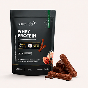 Puravida Whey Protein Isolado Chocolate Língua de Gato 450g