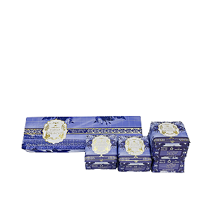 Madressenza Flores Brancas Estojo de Sabonetes 4un