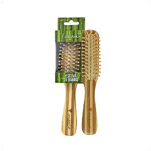 Orgânica Bambu Retangular Escova de Madeira