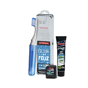 Dentalclean Kit Viagem Escova Dental + Fio Dental + Creme Dental