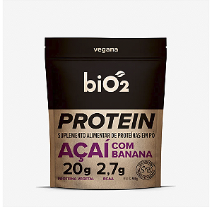 biO2 Proteína Vegetal Sabor Açaí e Banana 908g