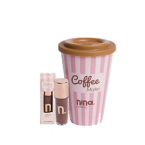 Nina Makeup Gloss Labial Latte + copo