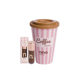 Nina Makeup Gloss Labial Coffee + copo