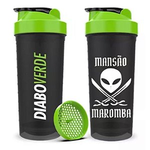Coqueteleira 600Ml Mansão Maromba Diabo Verde