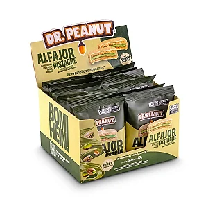 Alfajor 35g Display Com 12un Dr Peanut - Pistache Com Cobertura Branca
