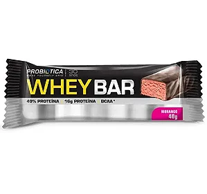 Whey Bar Morango 40G Probiotica