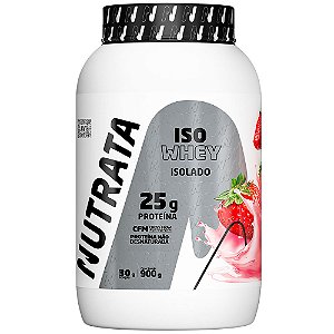 Iso Whey Morango 900G Nutrata