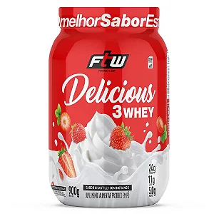 Delicious 3Whey Chantilly Com Morango 900G Ftw