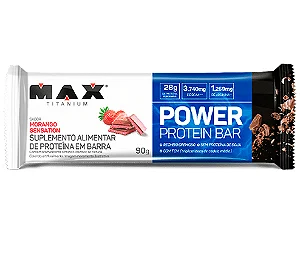 Power Protein Bar Morango Sensation 90G  - Max Titanium