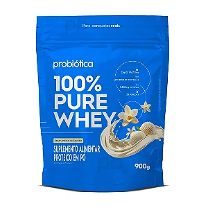 100% Pure Whey Refil 900G Baunilha Probiótica