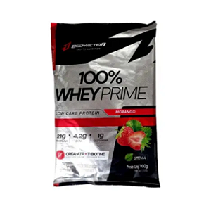 100% Whey Prime Saco 900G Morango – Body Action (Validade 11/26)