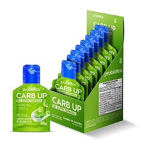 Carb Up Gel Super Fórmula Display 10 Sachê Caldo De Cana Com Limão Probiotica
