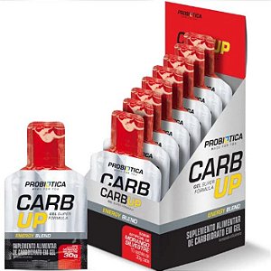 Carb Up Gel Super Fórmula Display 10 Sachê Morango Silvestre Probiotica