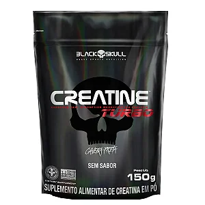 Refil Creatine Turbo 150G Sem Sabor Black Skull