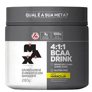 Bcaa Drink 4:1:1 Pote 280G Maracujá Max Titanium