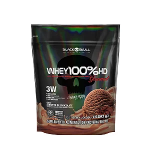 Refil Whey 100% Hd Gourmet 450G Chocolate  Black Skull