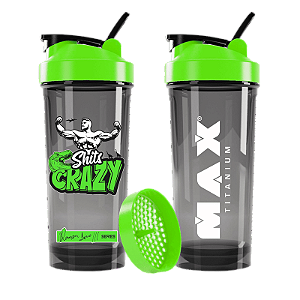 Coqueteleira 600Ml Shits Crazy Fume Tampa Verde Max Titanium