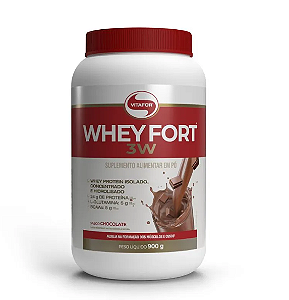 Whey Fort 3W Pote 900G Chocolate - Vitafor