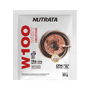 W100 Whey Concentrado Sache 30G Chocolate Nutrata
