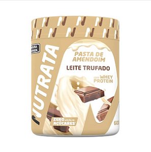 Pasta De Amendoim Com Whey Sabor Leite Trufado 600G Nutrata