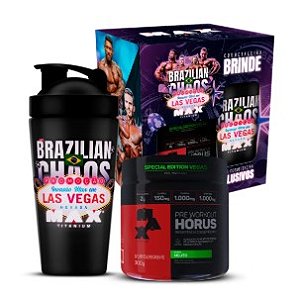 Promopack Hórus Invasão Vegas Pote 300G Sabor Mojito + Coqueteleira Max Titanium