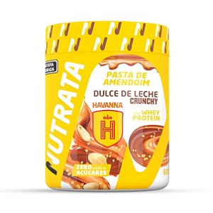 Pasta De Amendoim Com Whey Sabor Dulce De Leche Crunchy Havanna 600G Nutrata