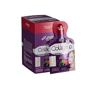 Colageno Gel Display C/10 Saches 25G Frutas Vermelhas Bodyaction