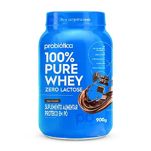 100% Pure Whey Zero Lactose Pote 900G Chocolate Probiotica