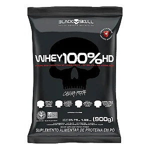 Whey 100% Hd Refil Baunilha 900G Black Skull